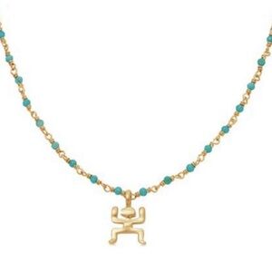 Missoma Amazonite Gold Aurelio Beaded Necklace 18K Gold